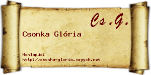 Csonka Glória névjegykártya