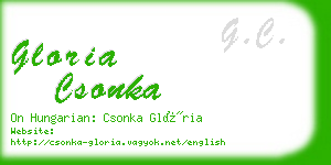 gloria csonka business card